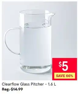 Kitchen Stuff Plus Clearflow Glass Pitcher offer