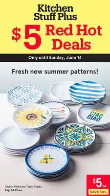 Kitchen Stuff Plus Nibble Melamine Tidbit Plates offer