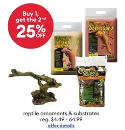 Petsmart reptile ornaments & substrates offer