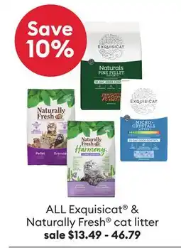 Petsmart Exquisicat & Naturally Fresh cat litter offer