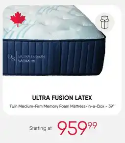 Meubles RD ULTRA FUSION LATEX Twin Medium-Firm Memory Foam Mattress-in-a-Box - 39 offer
