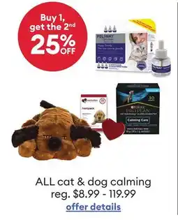 Petsmart ALL cat & dog calming offer