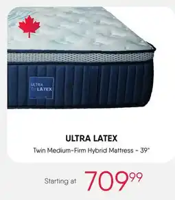 Meubles RD ULTRA LATEX Twin Medium-Firm Hybrid Mattress - 39 offer
