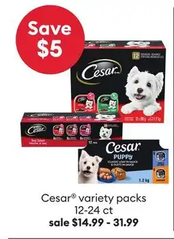 Petsmart Cesar variety packs offer