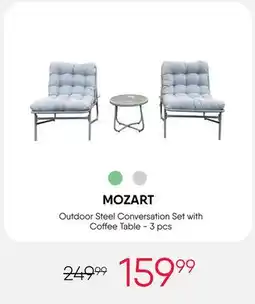 Meubles RD Outdoor Steel Conversation Set with Coffee Table offer