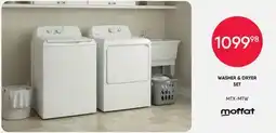 Meubles RD Washer & Dryer Set, Top-Load - MTX-MTW offer