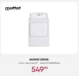 Meubles RD MOFFAT Dryer Front-Load White 27 - MTX22EBMRWW offer