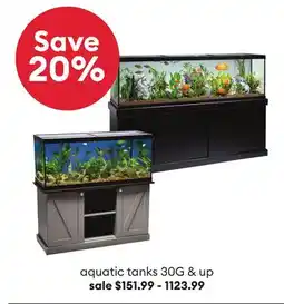 Petsmart aquatic tanks 30G & up offer