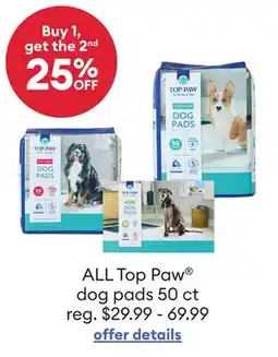Petsmart Top Paw dog pads offer