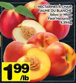 Supermarché PA NECTARINES À CHAIR JAUNE OU BLANCHE | Yellow or White Flesh Nectarines offer