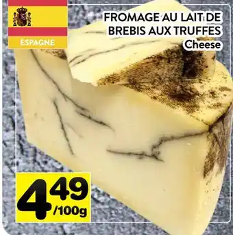 Supermarché PA FROMAGE AU LAIT DE BREBIS AUX TRUFFES | Cheese offer