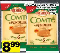 Supermarché PA FROMAGE COMTÉ AFFINÉ 6 MOIS PRÉSIDENT | Cheese offer