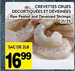 Supermarché PA Raw Peeled and Deveined Shrimp offer