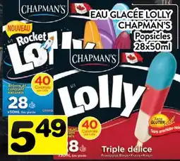 Supermarché PA EAU GLACÉE LOLLY CHAPMAN'S | Popsicles offer