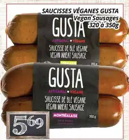 Supermarché PA SAUCISSES VÉGANES GUSTA/Vegan Sausages offer