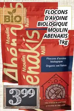 Supermarché PA FLOCONS D'AVOINE BIOLOGIQUE MOULIN ABENAKIS offer