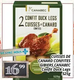 Supermarché PA GIBIERS CANABEC/Confit Duck Legs offer