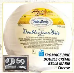 Supermarché PA FROMAGE BRIE DOUBLE CRÈME BELLE MARIE/Cheese offer