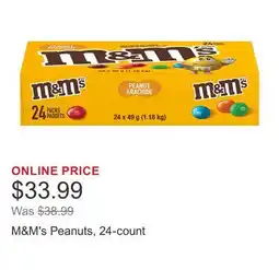 Costco M&M's Peanuts, 24-count offer