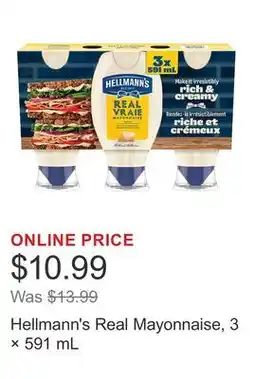 Costco Hellmann's Real Mayonnaise, 3 × offer