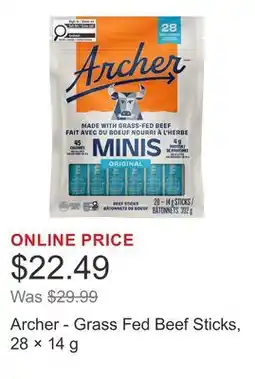 Costco Archer - Grass Fed Beef Sticks, 28 × offer
