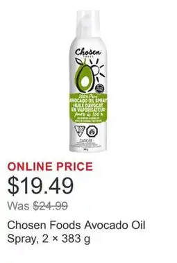 Costco Chosen Foods Avocado Oil Spray, 2 × offer