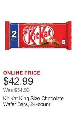 Costco Kit Kat King Size Chocolate Wafer Bars, 24-count offer