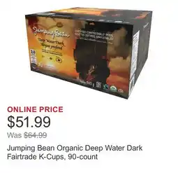 Costco Jumping Bean Organic Deep Water Dark Fairtrade K-Cups, 90-count offer