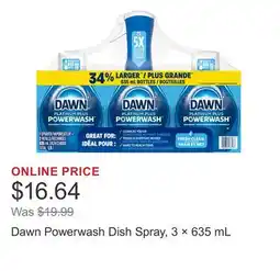 Costco Dawn Powerwash Dish Spray, 3 × offer