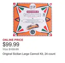 Costco Original Sicilian Large Cannoli Kit, 24-count offer
