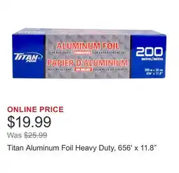 Costco Titan Aluminum Foil Heavy Duty, 656' x 11.8 offer