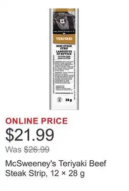 Costco McSweeney's Teriyaki Beef Steak Strip, 12 × offer