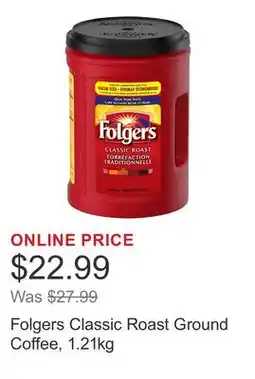 Costco Folgers Classic Roast Ground Coffee offer