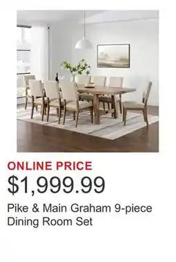 Costco Pike & Main Graham 9-piece Dining Room Set offer