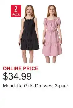 Costco Mondetta Girls Dresses, 2-pack offer