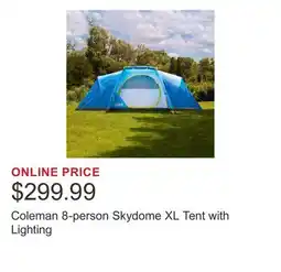 Costco Coleman 8-person Skydome XL Tent with Lighting offer