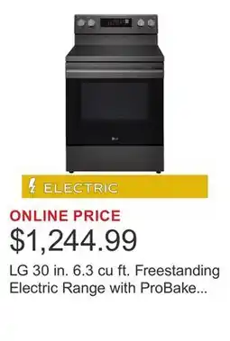 Costco LG 30 in. 6.3 cu ft. Freestanding Electric Range with ProBake Convection offer