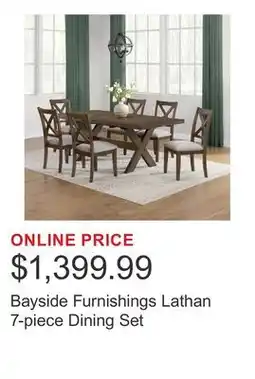 Costco Bayside Furnishings Lathan 7-piece Dining Set offer