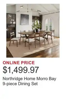Costco Northridge Home Morro Bay 9-piece Dining Set offer