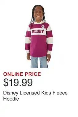 Costco Disney Licensed Kids Fleece Hoodie offer