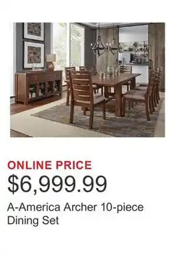Costco A-America Archer 10-piece Dining Set offer