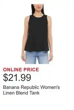 Costco Banana Republic Women's Linen Blend Tank offer