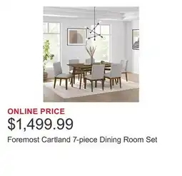 Costco Foremost Cartland 7-piece Dining Room Set offer
