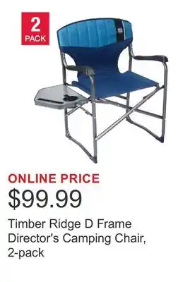 Costco Timber Ridge D Frame Director's Camping Chair, 2-pack offer