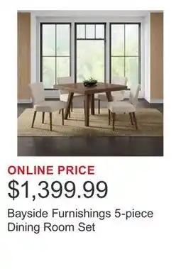 Costco Bayside Furnishings 5-piece Dining Room Set offer