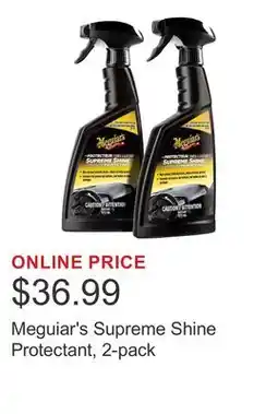 Costco Meguiar's Supreme Shine Protectant, 2-pack offer