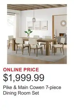 Costco Pike & Main Cowen 7-piece Dining Room Set offer
