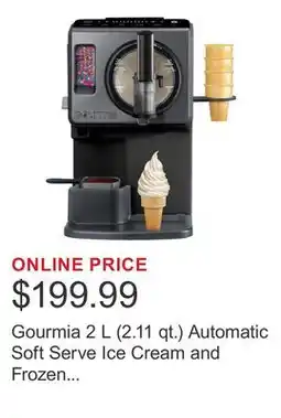 Costco Gourmia 2 L (2.11 qt.) Automatic Soft Serve Ice Cream and Frozen Drink Maker offer