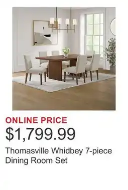 Costco Thomasville Whidbey 7-piece Dining Room Set offer