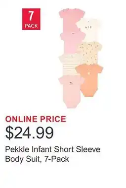 Costco Pekkle Infant Short Sleeve Body Suit, 7-Pack offer